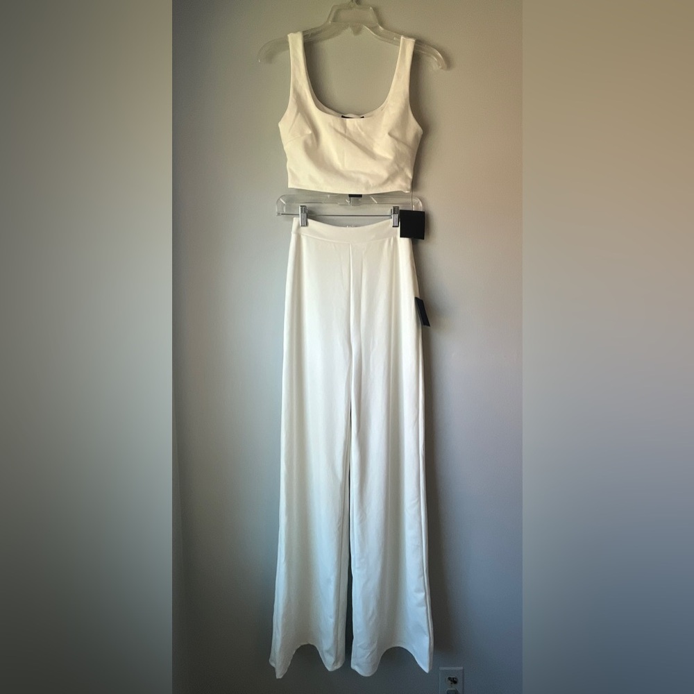 Lulu’s Only Tonight Ivory Cropped Two Piece Chic Set - Picture 5 of 12